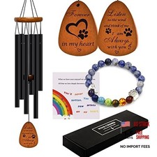 Pet Memorial Gifts Wind Chimes - Dog Cat Memorial Gift,Pet Pet Memorial black 