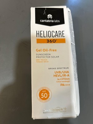 Heliocare 360 Gel Oil-Free Dry Touch SPF 50 Sunscreen Protector 50ml box damage
