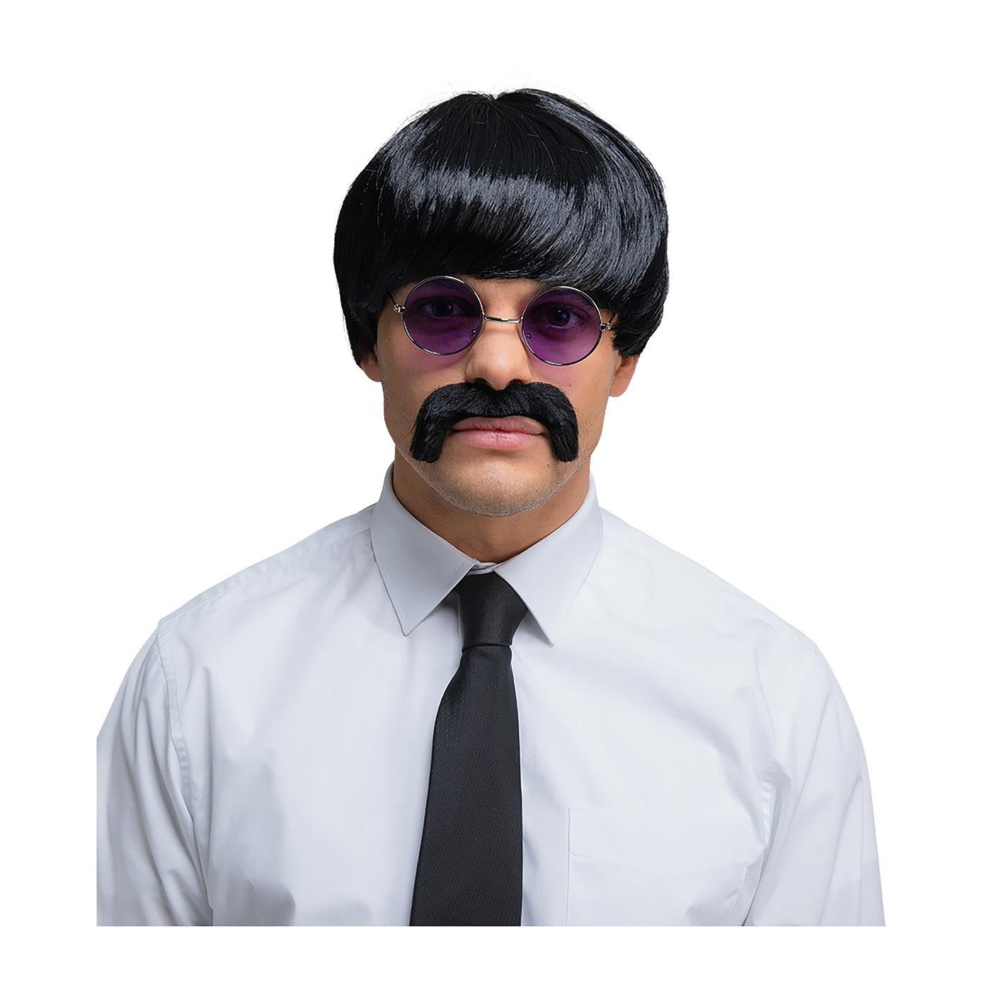 Wicked Costumes - 60s Pop Icon Wig & Moustache - Adult