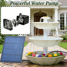 Bird Bath Pump 3 Tiered with Solar Panel Solar Bird Bath Fountain for Bird Bath