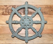 1-SHIP WHEEL,Trivet Or Wall Plaque,Nautical Decor,Boats,Shore Decor,Gifts,N-69