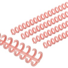 8.5mm 0.3" Spiral Binder Ring,20 Pcs 30 Rings Comb Binding Spines, Dark Pink