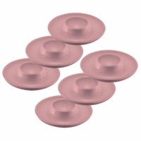 Westmark Eierbecher Punto Rund, 6 StüCk, Rosa, Stapelbar, Kunststoff, FrüHstüCk