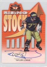 2014 Leaf Valiant Rising Stock Auto Orange 3/50 Taylor Lewan #RS-TL1 Auto 0p5