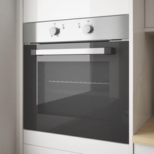 Built-In Electric Oven 65L, Stainless Steel, 4 Functions, Double-Glazed Door