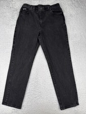 Riders by Lee Jeans Womens 16 Black Tapered Leg Stretch Denim High Rise 32x30
