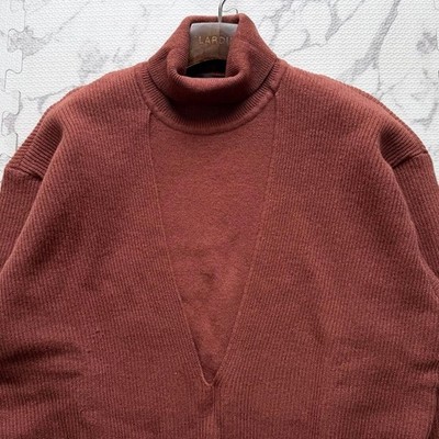 ISSEY MIYAKE 80s ON LIMITS Archive Turtleneck Knit Sweater Pink