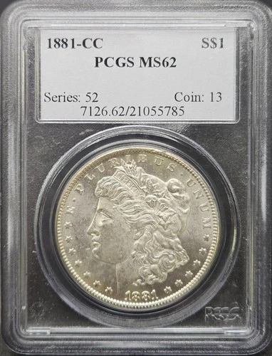1881-CC Morgan Silver Dollar – PCGS MS62, Original Mint Luster!