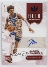 2020-21 Panini Court Kings Heir Apparent Violet /49 Jaden McDaniels Auto 11n4