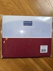 Everyday Classics 3 pc Sheet Set 200 Thread Count Queen Size Burgundy — photo 5