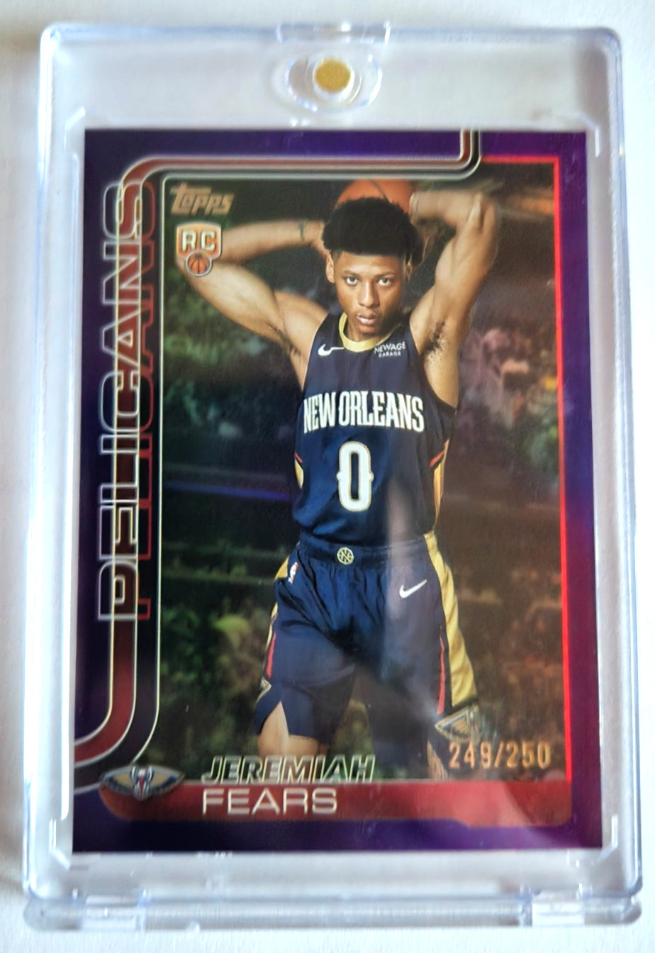 Jeremiah Fears 2025-26 Topps Flagship RC Purple Holo Foil /250 #207