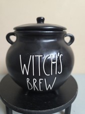 Rare New RAE DUNN WITCHS BREW Black Small Cau...