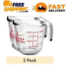 (2 pack) Anchor Hocking Glass Measuring Cup, 1 Cup