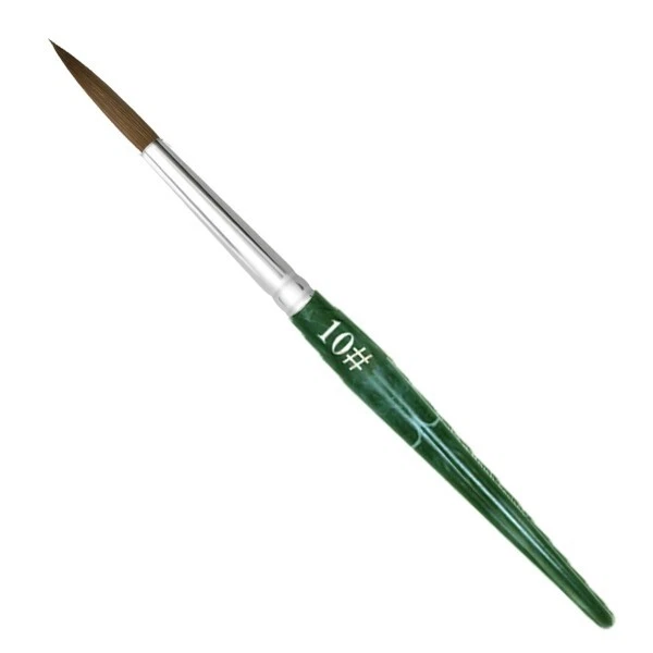Pinceau acrylique exclusif taille 10 vert AGB-80 - pour la modélisation - Photo 1/4