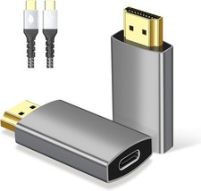 USB C Female to HDMI Male Adapter with Video Cable, 4K 60Hz 1 Pack