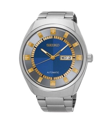 Seiko Automatic Big Face Blue Dial Stainless Steel Gents Watch Rare