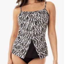 Tankini top Miraclesuit Jubilee dimagrante spiaggia nuoto vacanze nero bianco oro 12