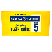 12 VINTAGE GE GENERAL ELECTRIC SURE FIRE 5 FLASH BULBS for Flash Attachments