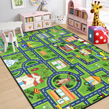 Road Map Carpet for Kids - Kids Rugs for Playroom Car Rugs for Playroom Toy Cars