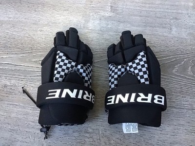 Brine Mogul Black/White Checkered 10'' Lightly Used Lacrosse Gloves S