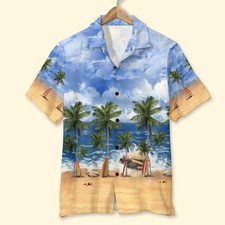 Summer Beach Pattern Hawaiian Shirt Aloha Shirt Gift For Him