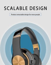 Wireless Headphones Bluetooth Noise Cancelling Stereo Earphones Over Ear Headset