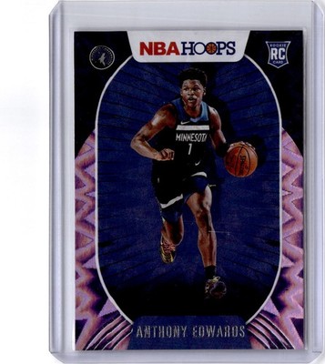 2020-21 Hoops #216 Anthony Edwards Purple Explosion