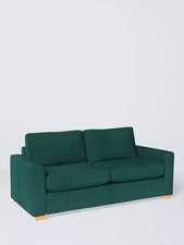 John Lewis Oliver II Large 3 Seater Sofa Easy Clean Plush Velvet Teal