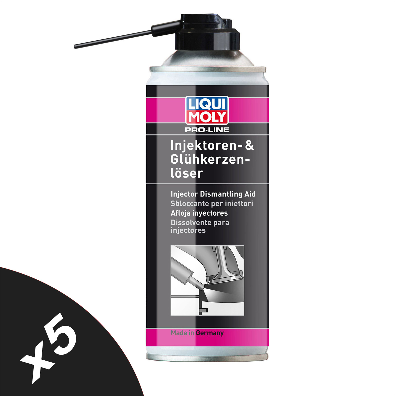 Liqui Moly Injector & Glow Plug Dismantling Aid Aerosol Spray 5x400ml