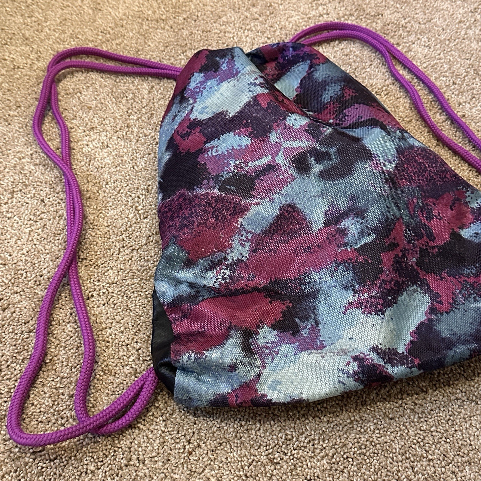 Adidas Drawstring Backpack Pink String Gym Bag Wi… - image 6