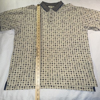Vintage Reebok Golf Polo Shirt Mens L All Over Print 90s 