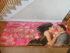 ~ Vintage FORCES OF NATURE Movie Banner Poster Bullock Affleck 1999 4x10 ~