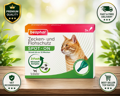 Beaphar Zecken- Und Flohschutz Spot-On 3X0,8Ml, Für Katzen