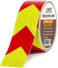 Reflective Tape Waterproof High Visibility Red & Yellow, Industrial Marking Tape