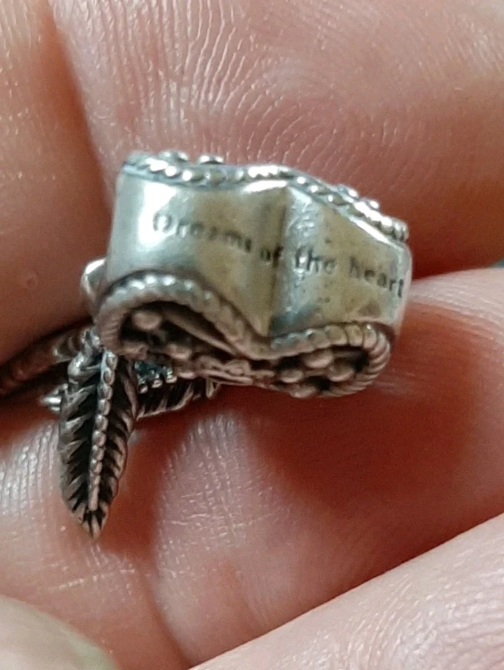  Charms Pandora Argento S 925 Ale  Drean Of The Heart Cuoricino Acchiappasogni - Immagine 4 di 4