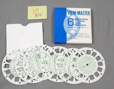 GAF View-Master 6 Personal Stereo Reel Mounts with Envelopes - Blank Reels New
