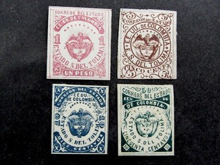Sello de Colombia nystamps # 9 12 como nuevo OG H L10y420