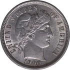 1900 10C Barber Dime UNC Details .9 Silver