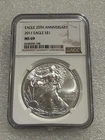 2011 SILVER EAGLE NGC MS 69 ~~ BROWN LABEL  ~~ NO SPOTS ~~ PRISTINE   (106)