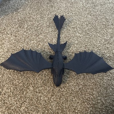 2010 Spin Master Night Fury TOOTHLESS 14'' Rare Action Figure Train Your Dragon