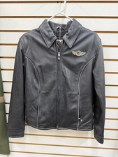 Harley Davidson&rsquo;s 100th Year Anniversary Women's Black Leather Jacket Size Small