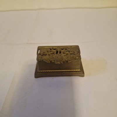 KLEINE MESSING BRIEFMARKENBOX VINTAGE 