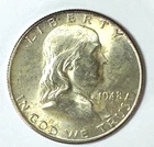 1948 D 50c Franklin Silver Half Dollar Uncirculated Denver