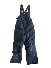 LANDS END Kids The Squall Growalongs Navy BLue Ski Overalls Suit Size 8
