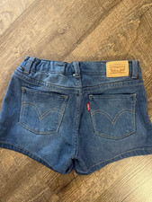 Levi's Blue Shorty Short Jean Shorts- Adjustable waist-Girls Size 8