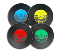 Schallplatten Untersetzer Aus Silikon - 4Er Set