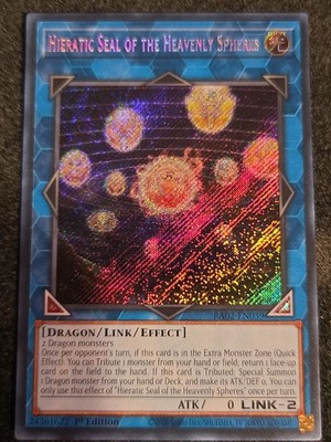 Yugioh Hieratic Seal of the Heavenly Spheres RA02-EN039 Secret Rare 1st Ed NM
