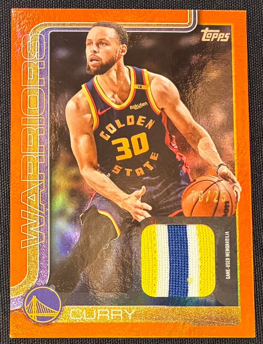 2025-26 Topps STEPHEN CURRY Orange 3-Color Patch /25 SSP Game-Worn