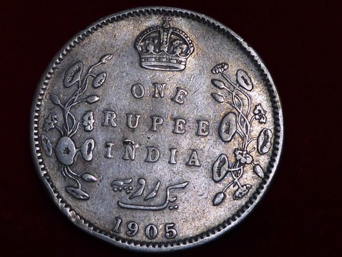 1905 india one rupee king edward