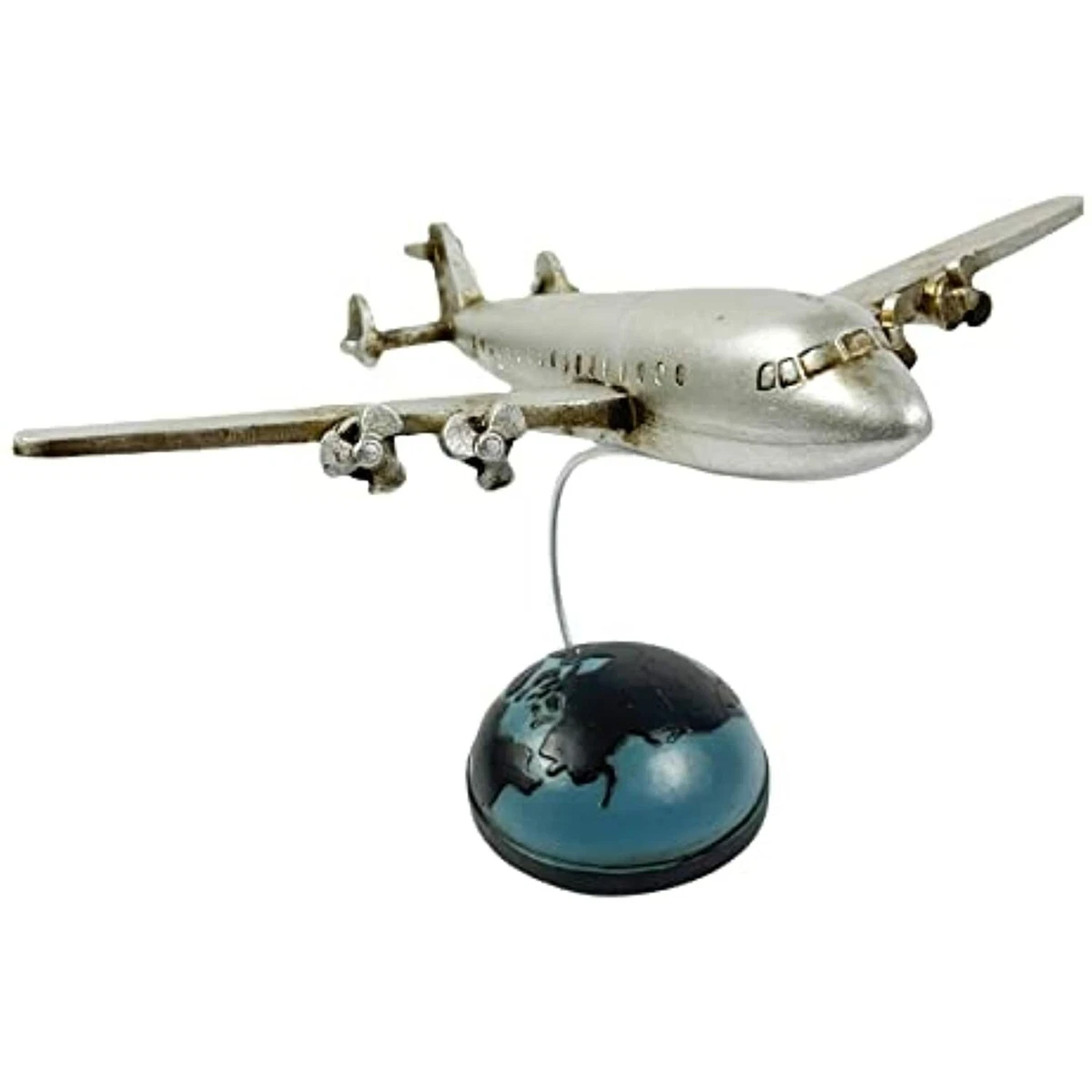 Urbalabs Model Airplane Office Desk Decor Retro Hand Cast Silver ...